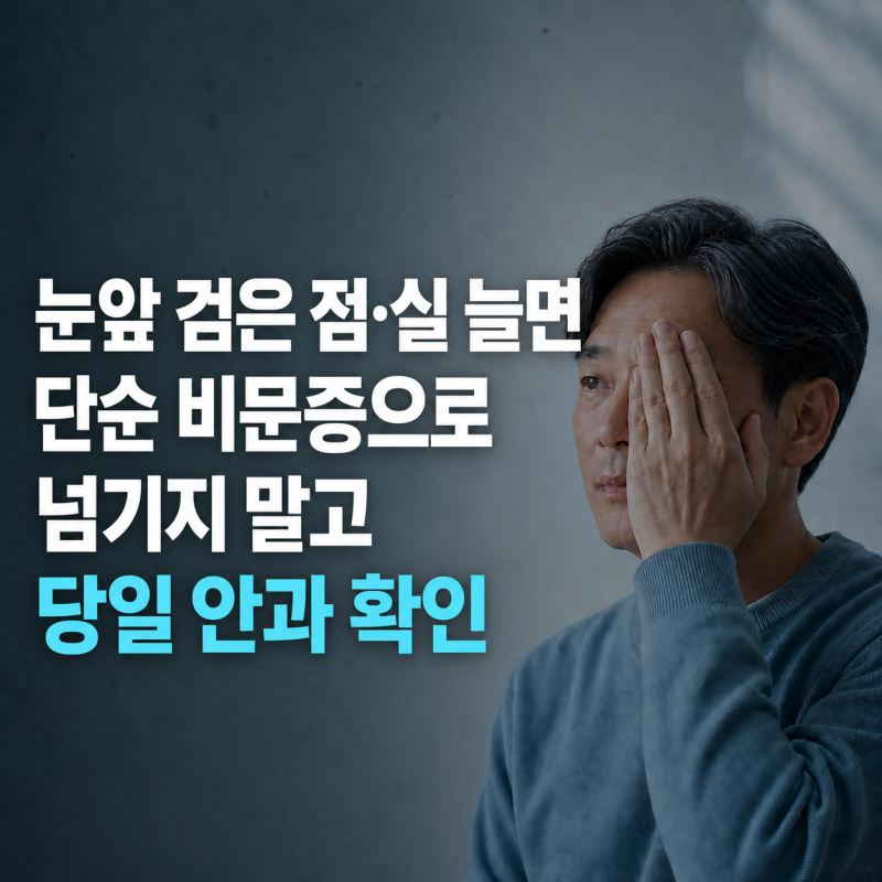 비문증, 눈앞에 검은 점이나 실이 갑자기 늘었다면 그냥 넘기면 안 되는 이유