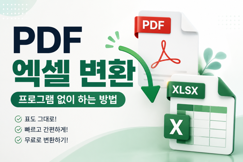 PDF 엑셀 변환, 표 그대로 옮기고 싶을 때 해보세요