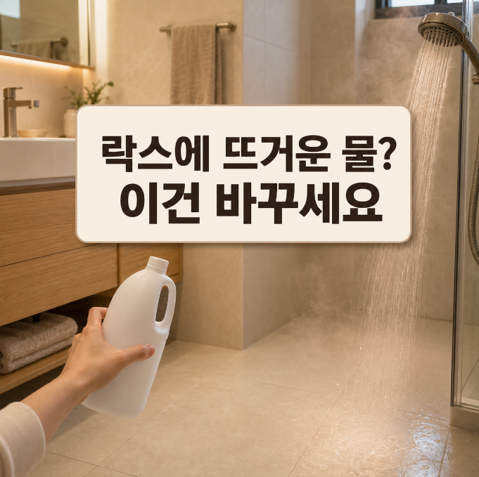 욕실 청소할 때 락스에 뜨거운 물 쓰고 있다면, 이건 바꾸세요