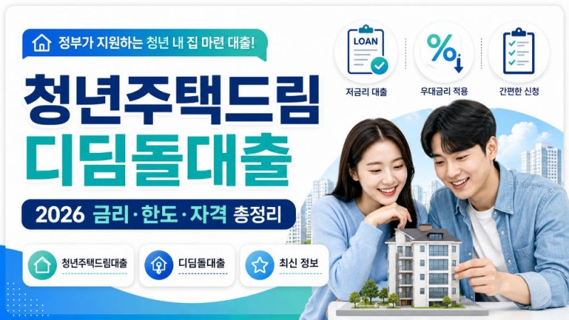 2026 청년주택드림 디딤돌대출 조건｜금리·한도·신청자격 차이 총정리