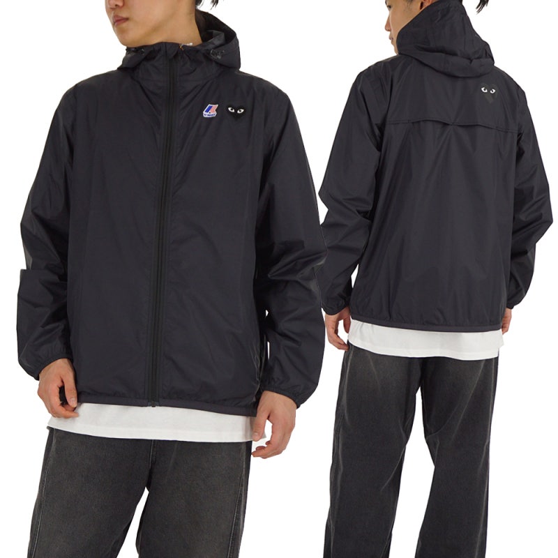 26SS 꼼데가르송 X 까웨 풀 집업 바람막이 자켓 블랙 AZ-J507-051-1｜바람막이 근본 상품!!