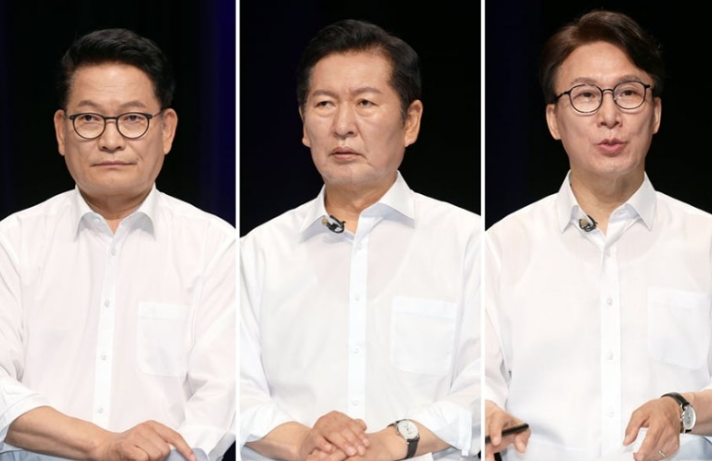 [긴급속보] 김민석·정청래 TV토론서 정면충돌…경제정책·당직 인선·통합론까지 신경전