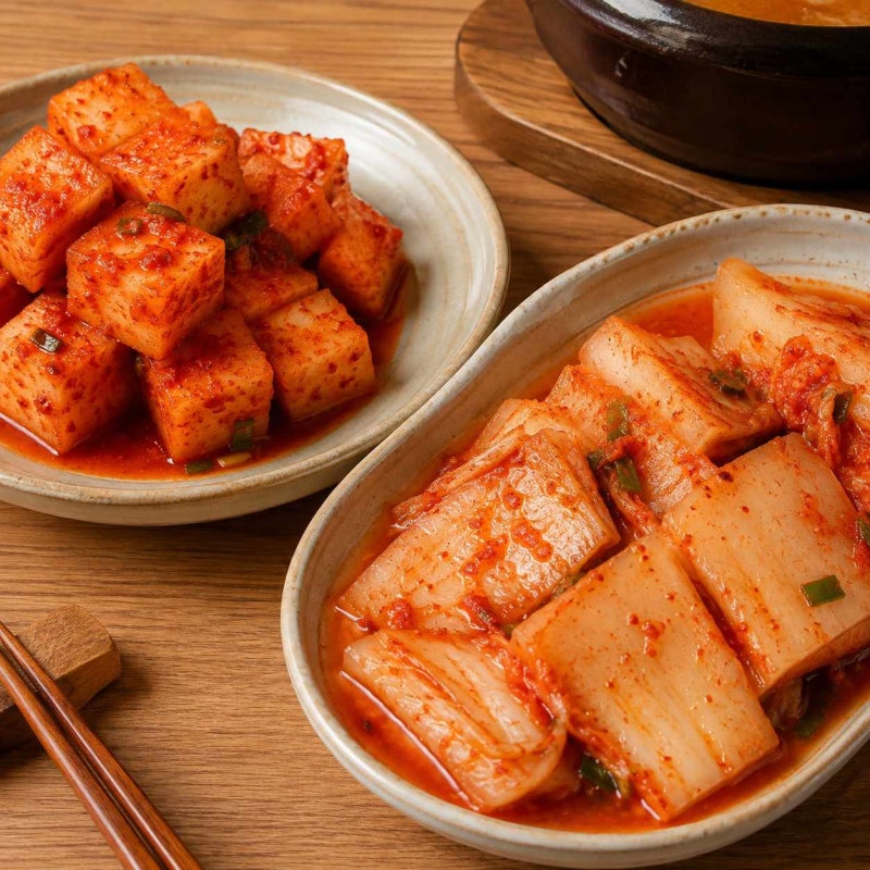 석박지 깍두기 차이 점검! 양념과 무 써는 법만 바꿔도 맛이 완전히 달라지는 이유
