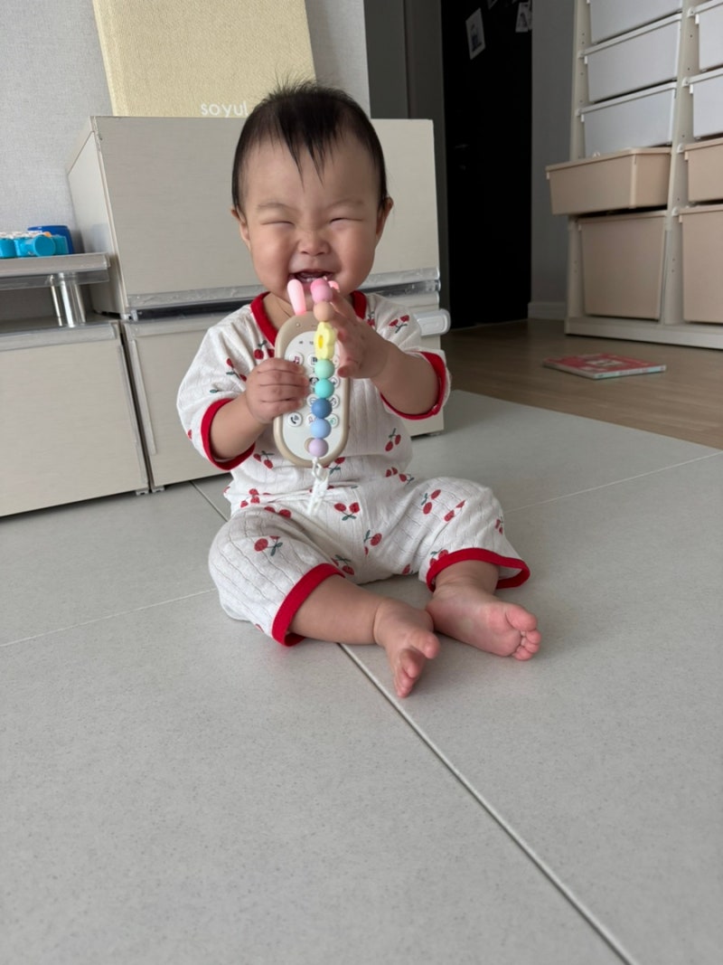 9개월 아기 장난감 추천｜하베브릭스 래빗 베이비폰 아기 핸드폰 사용후기