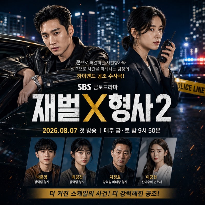 재벌X형사2 기본정보 총정리! 안보현X정은채 출연진/등장인물 관계도부터 줄거리까지