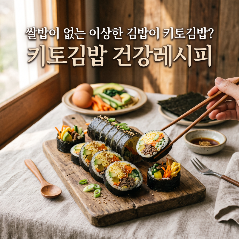 쌀밥이 없는 이상한 김밥이 키토김밥? 키토김밥 건강레시피