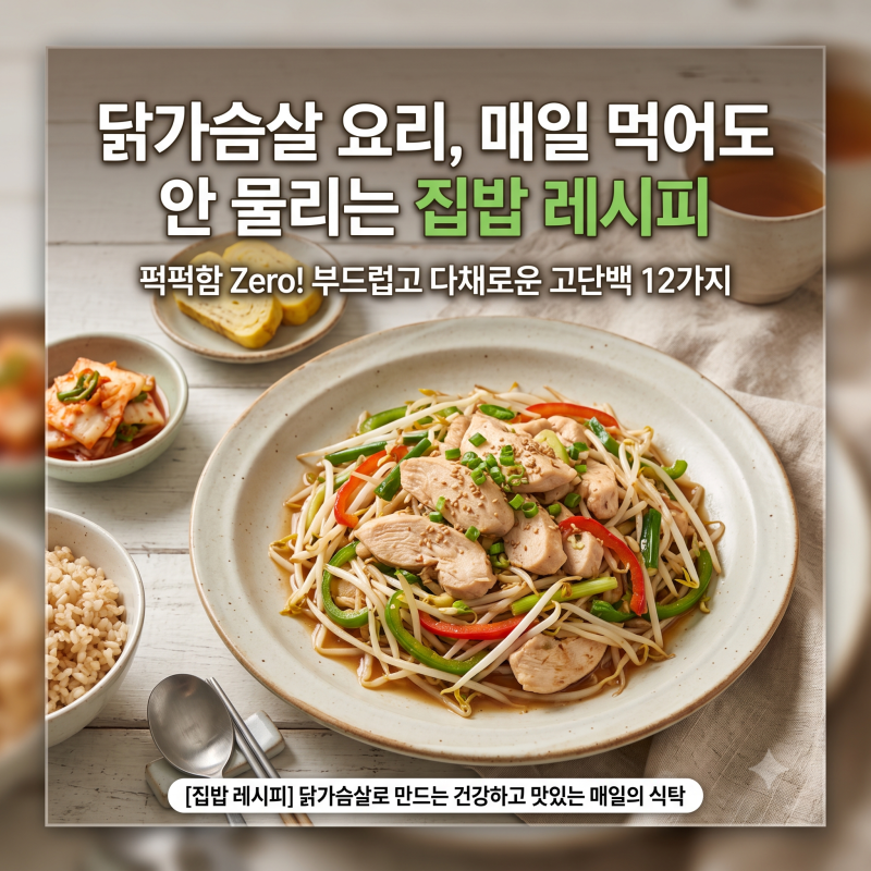 닭가슴살 요리 레시피 12가지 총정리! 퍽퍽함 없이 부드럽게 즐기는 집밥