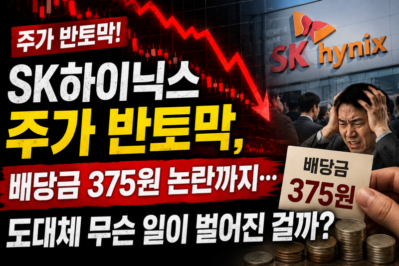 SK하이닉스 주가 반토막 배당금 논란 375원이 화나는 진짜 이유 총정리