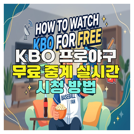 KBO 프로야구 무료 중계 실시간 시청 방법