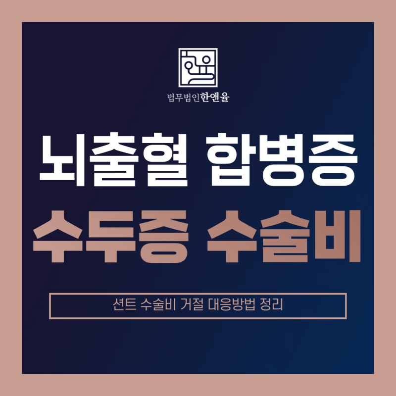 뇌출혈 합병증 수두증 션트 수술비 거절 대응방법 정리
