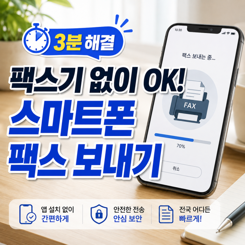 모바일팩스 무료 보내기 팩스기 없이 3분 해결법