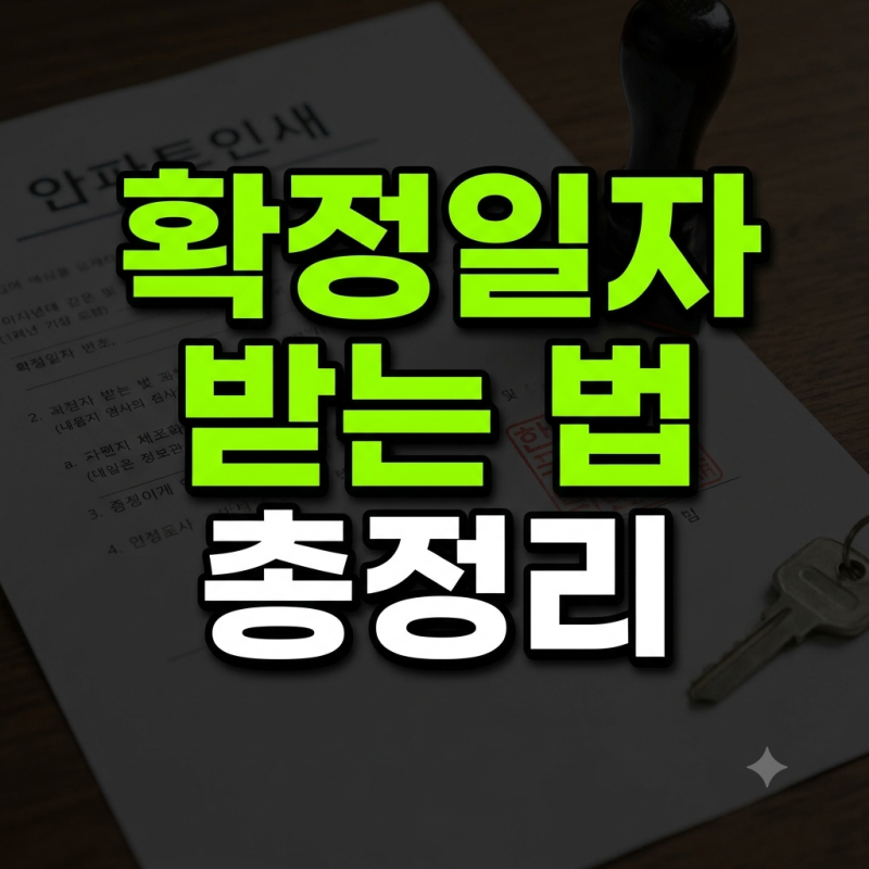 확정일자 받는 법 총정리: 주민센터 방문부터 인터넷 등기소 신청까지