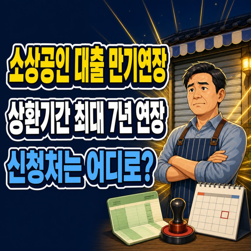 소상공인 대출 만기연장 조건, 상환기간 최대 7년과 신청방법