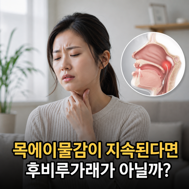 목에이물감 후비루가래 계속 목을 가다듬게 된다면 살펴볼 부분