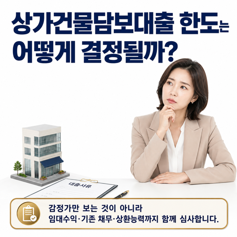 상가건물담보대출 한도·금리 조건｜매매잔금 과 감정가 차이 총정리