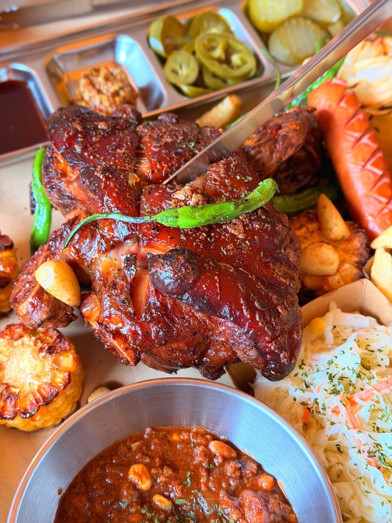 울산 울주군 맛집 고스트블랙, 대암호 뷰가 예쁜 애견동반 텍사스바베큐