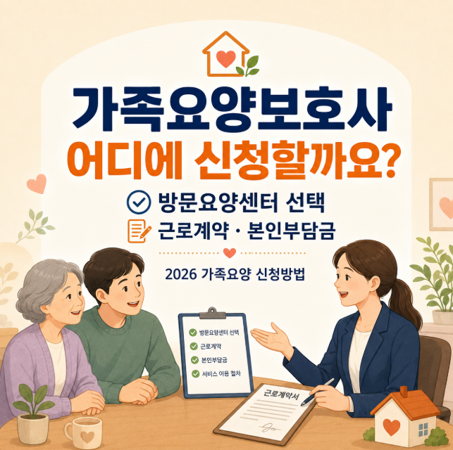 가족요양보호사 신청방법｜방문요양센터 계약부터 서비스 시작까지