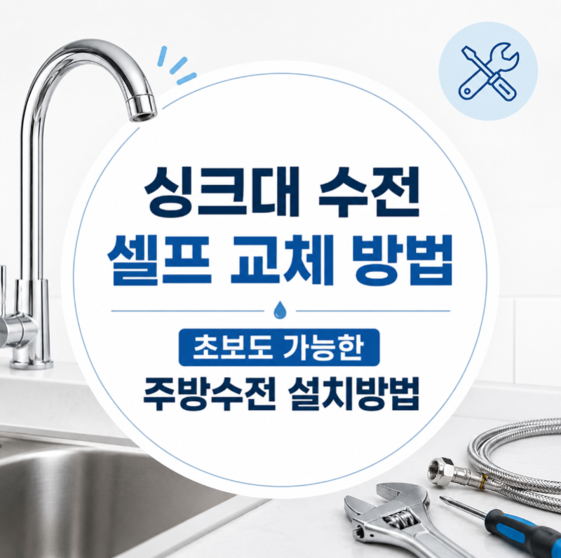 싱크대 수전 셀프 교체 방법, 초보도 가능한 주방수전 설치방법