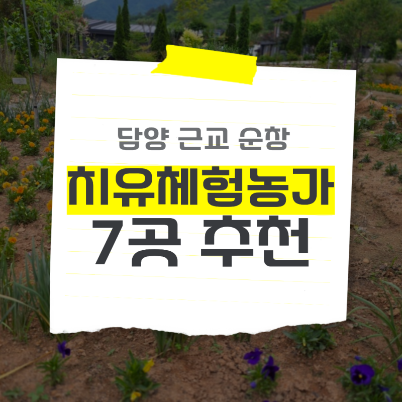 순창 치유체험농가 & 농가맛집 7곳 추천!