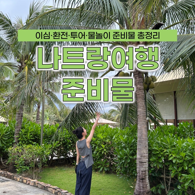 나트랑 여행 준비물 체크리스트 PDF 이심 환전 투어 물놀이 총정리