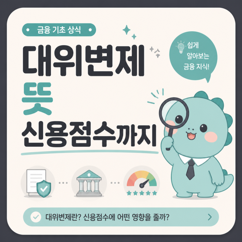 "빚이 사라진 게 아니라고?" 대위변제 뜻, 신용점수 영향까지