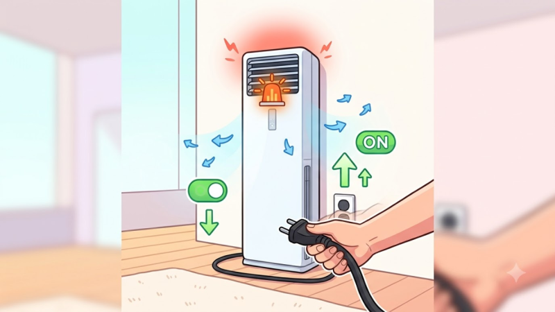 삼성 스탠드 에어컨 C101 에러코드 원인 및 셀프 전원 리셋 방법 완전정복