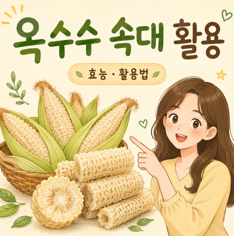 옥수수 속대도 활용할 수 있다고? 효능 활용방법 총정리