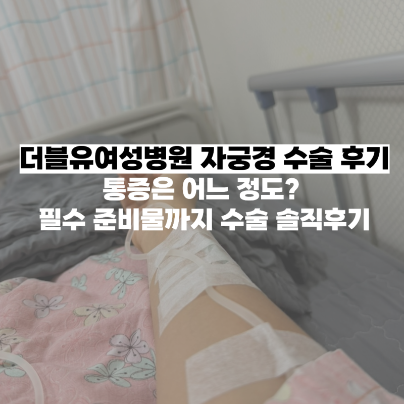 더블유여성병원 자궁경 수술 후기 통증 필수준비물