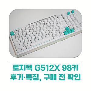 로지텍 G512X 98키 후기와 특징, 구매 전 확인할 점