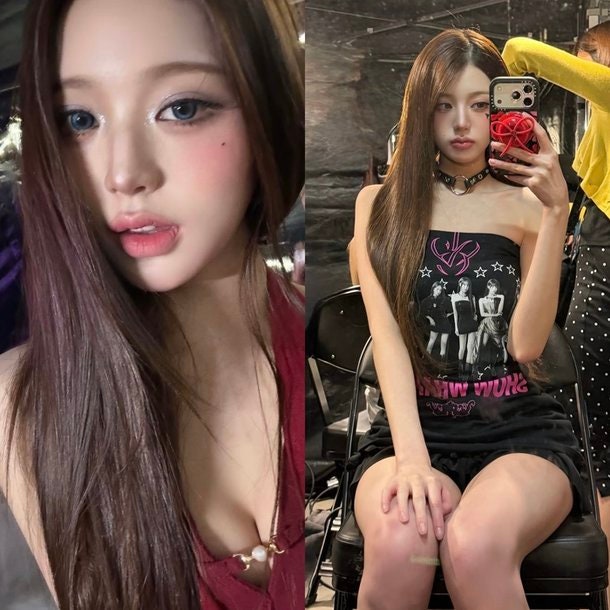 아이브 장원영, 강렬한 레드 홀터넥으로 '러블리 섹시' 완성
