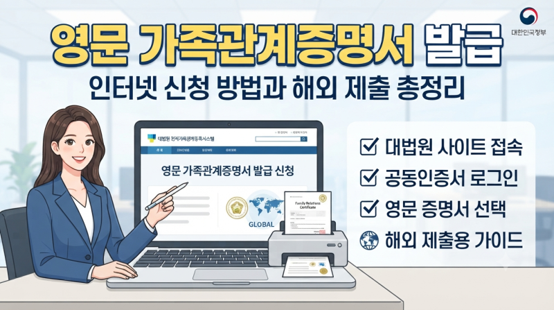 영문 가족관계증명서 발급｜인터넷 신청 방법과 해외 제출 총정리