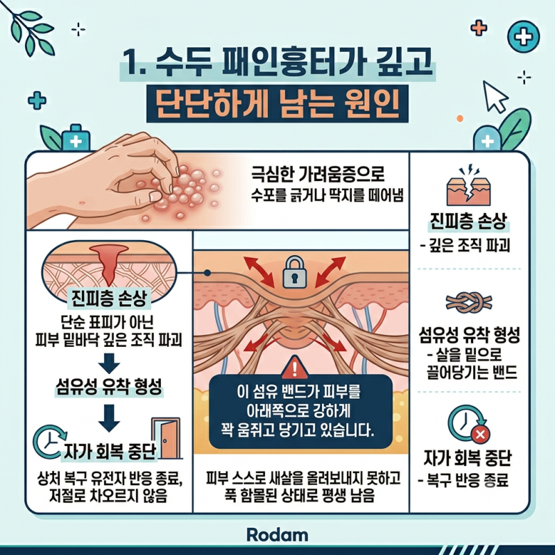 동탄 수두 패인흉터, 화장으로도 안 가려진다면? 새살침 흉터치료 원리와 효과 [로담한의원 ....