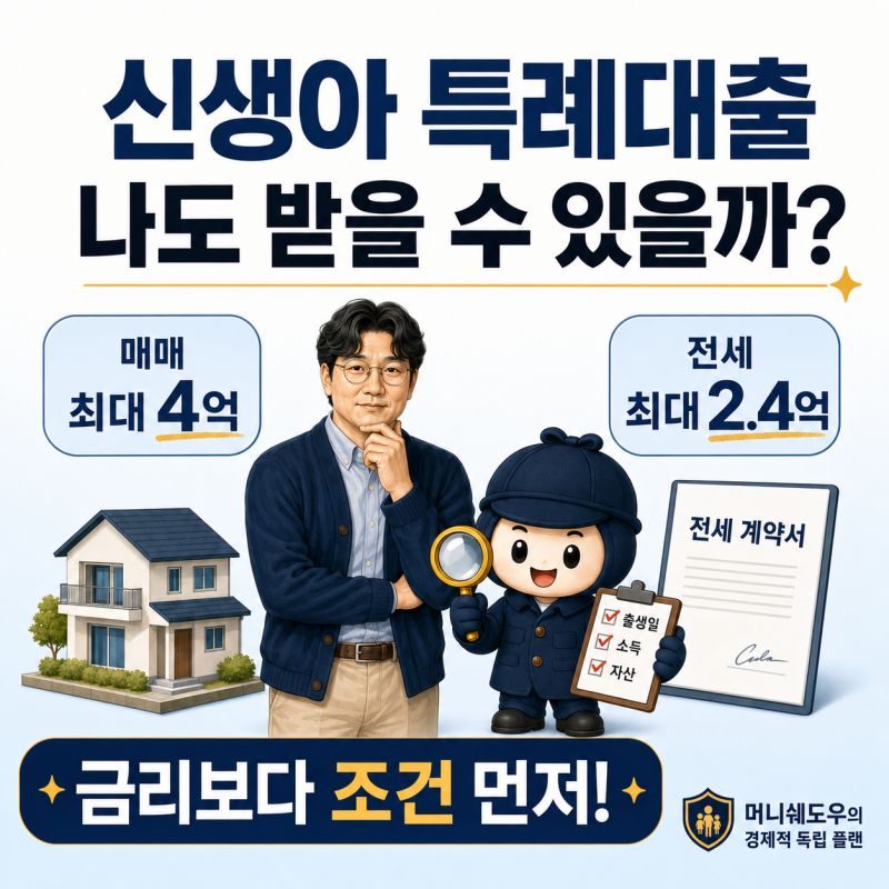 2026 신생아 특례대출 조건, 매매 4억·전세 2.4억 받으려면 먼저 볼 것