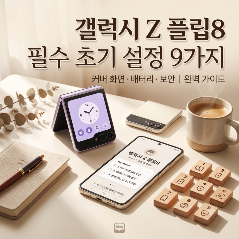 갤럭시 Z 플립8 처음 사면 해야 할 초기 설정 9가지｜커버 화면,배터리, 보안