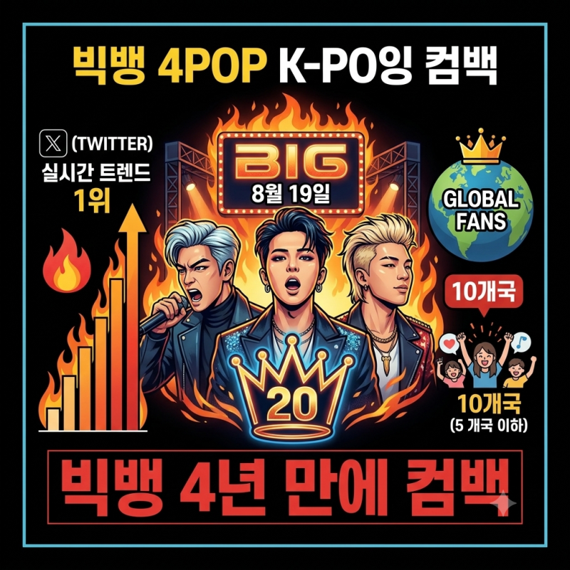 빅뱅 신곡 '빅(BIG)' 발표 확정! 데뷔 20주년 기념 컴백 날짜 및 주요 반응 총정리