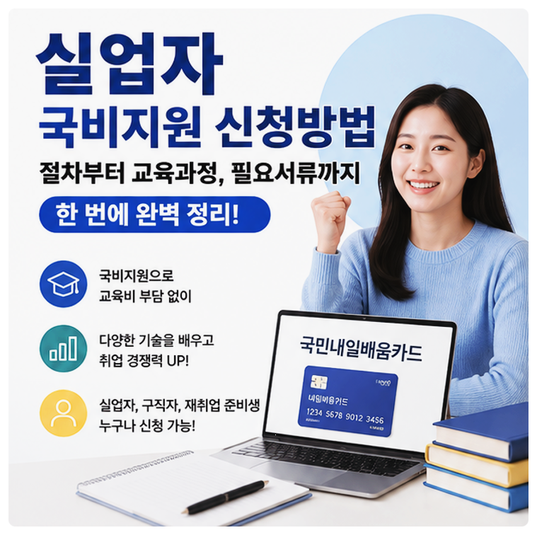 실업자 국비지원 신청방법 총정리｜국민내일배움카드 신청부터 교육과정까지