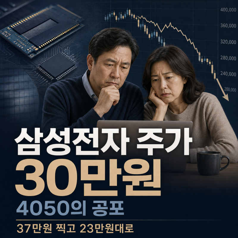 삼성전자 주가 30만원, 4050의 공포｜37만원 찍고 23만원대로…지금 더 무서운 이유