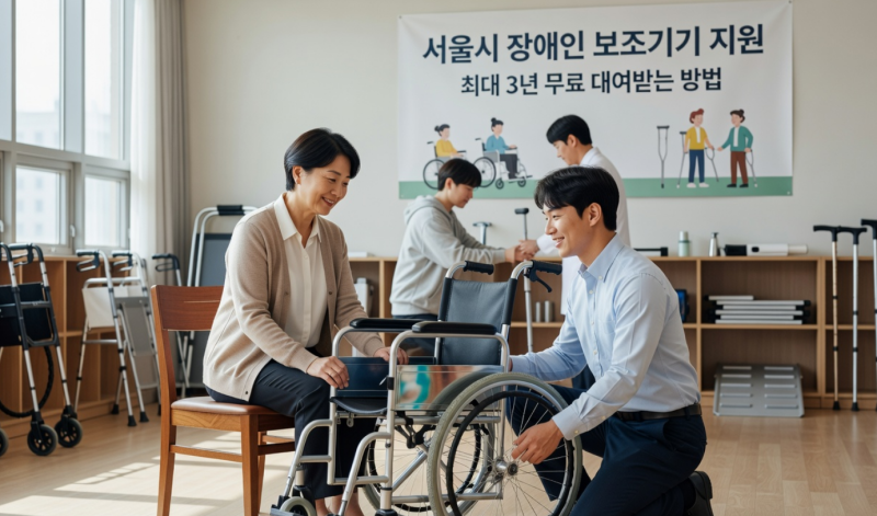 서울시 장애인 보조기기 지원, 최대 3년 무료 대여받는 방법