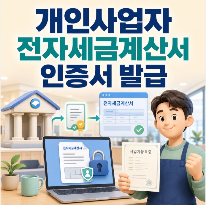 개인사업자 전자세금계산서용 공동인증서 발급방법｜거래은행 준비물·비용 총정리