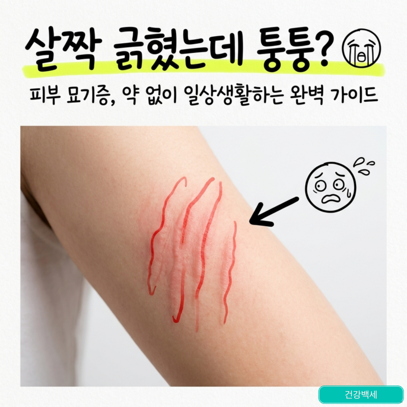 [피부 건강] 살짝 긁히기만 해도 빨갛게 부어오른다면? 피부 묘기증 완화시켜서 일상생활하....