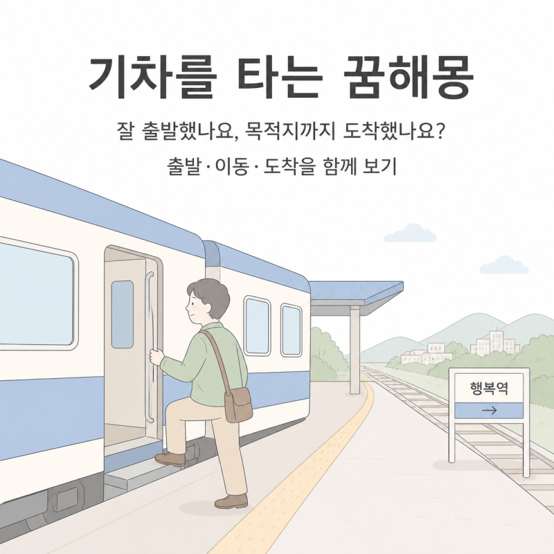 기차를 타는 꿈해몽 | 잘 출발했나요, 목적지까지 도착했나요?