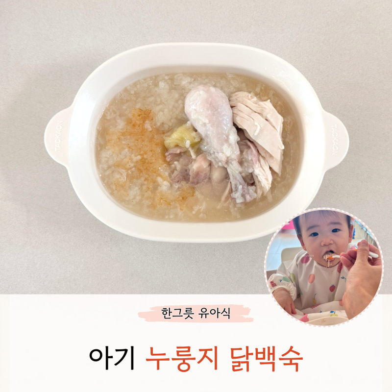 아기 누룽지 닭백숙 만드는법 밥솥 레시피로 간단하게 아기복날