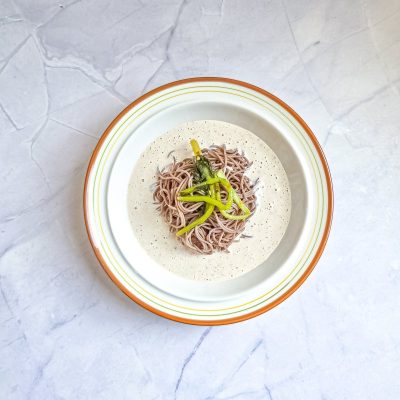 두부 콩국수 만들기 콩삶기 없이 땅콩버터 두유로 진한 콩물 요리