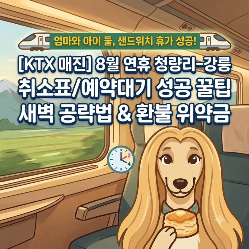 [KTX 매진] 8월 연휴 청량리-강릉 KTX 취소표/예약대기 성공 꿀팁 (새벽 공략법)