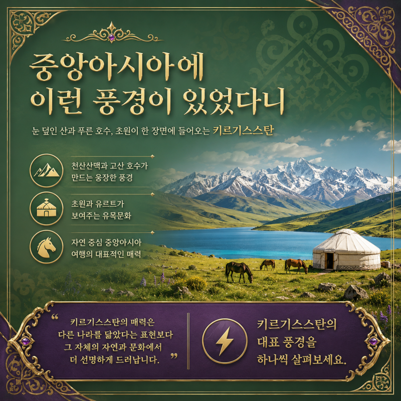 중앙아시아의 스위스,키르기스스탄여행