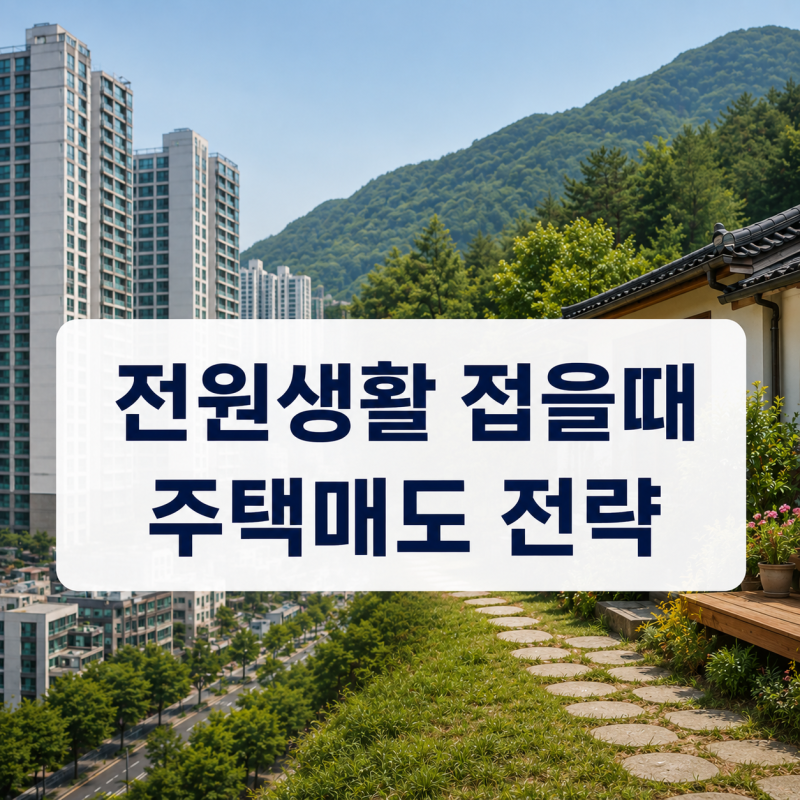 전원생활 접고 서울 복귀: 전원주택 vs 서울집, 무엇부터 팔아야 할까?