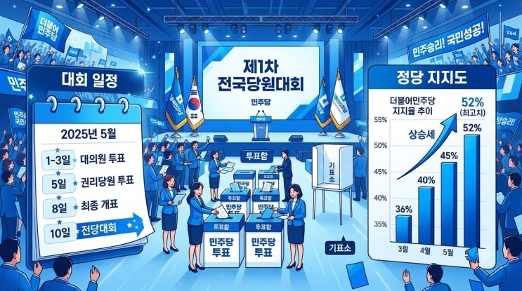 2026 더불어<b>민주당</b> 전당대회 일정·투표방법·지지율 완벽 정리 (정청....