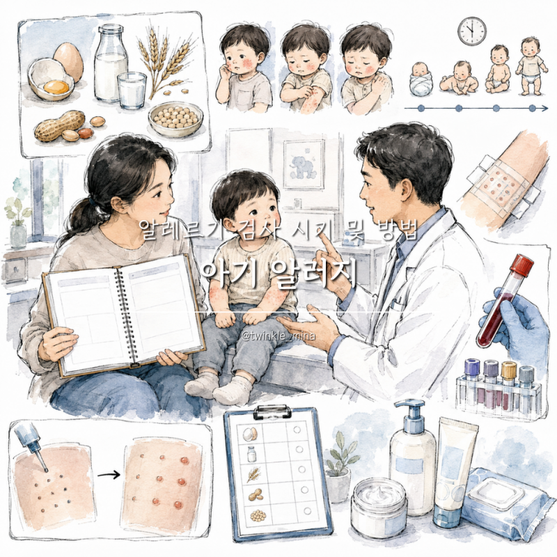 아기 알러지 원인 증상 알레르기 검사 시기 언제? 방법