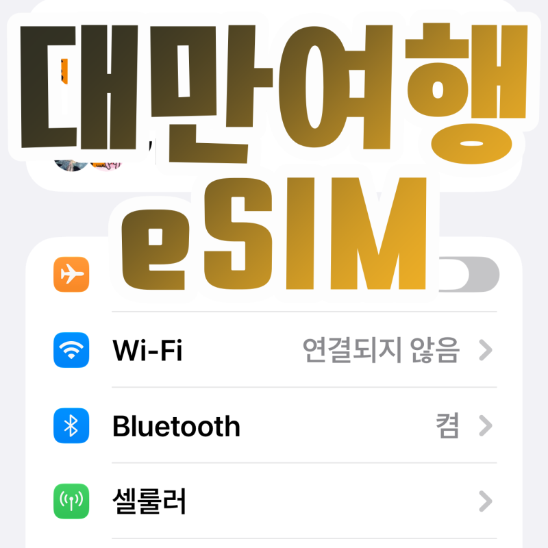 대만 여행 이심 eSIM 유심사 완전무제한 설치 방법 사용 후기