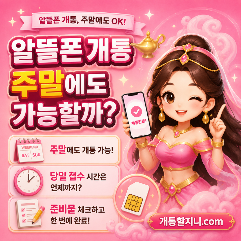 알뜰폰 개통 주말에도 가능할까? 당일 접수 시간과 준비물 정리